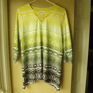 Alfred DUNNER, Women’s Size S, Abstract, 3/4 Sleeve Blouse